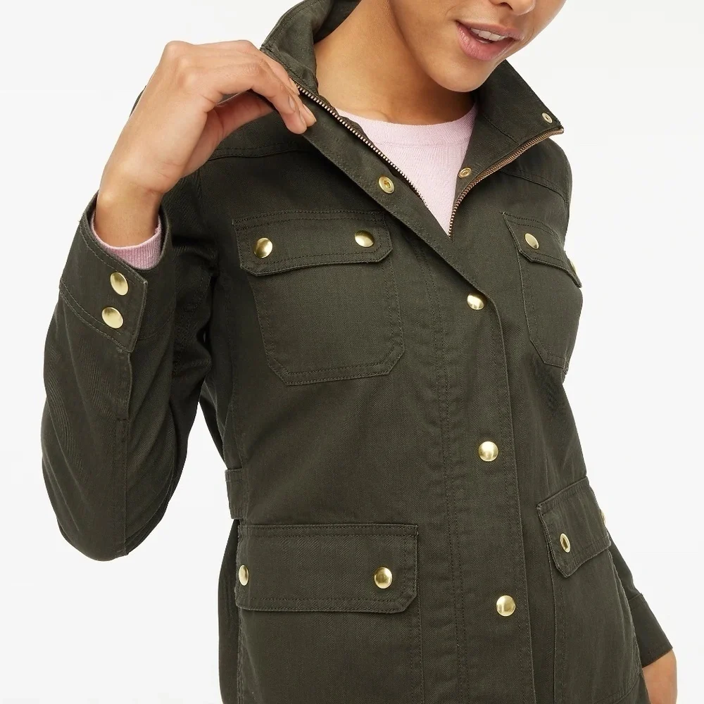 J Crew Resin-coated twill field jacket size XS